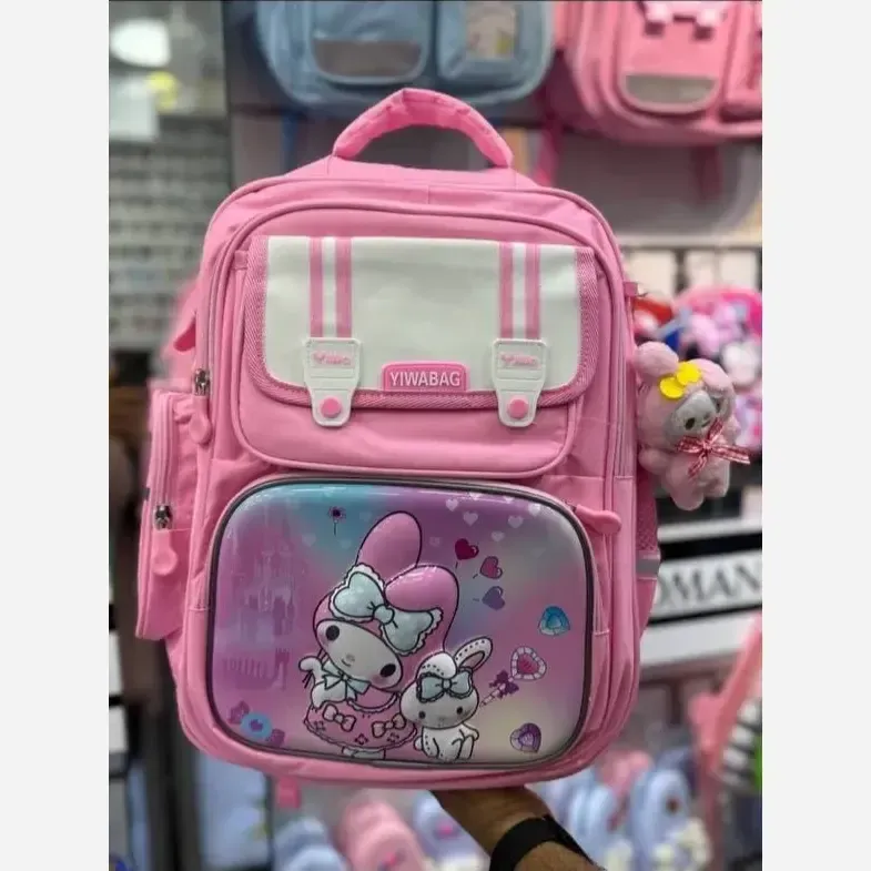 کوله پشتی مدرسه اورجینال طرح ملودی برزنتی ضد آب به همراه آویز ملودی