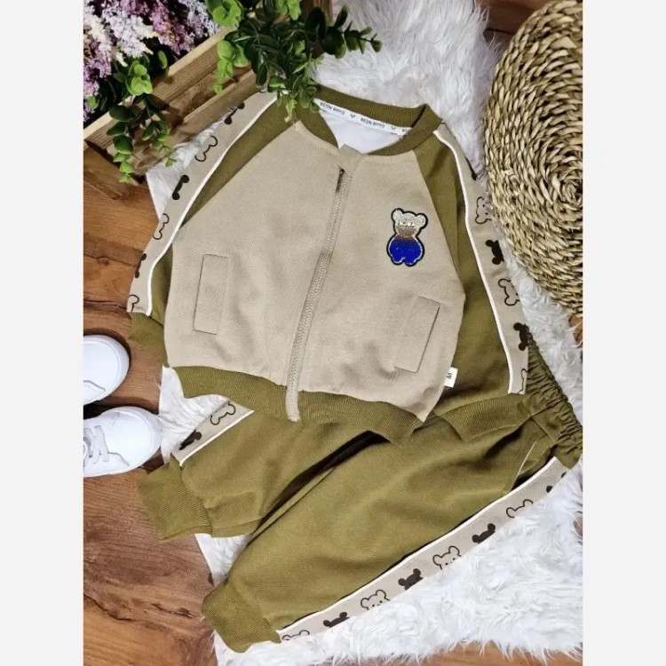 سه تیکه لباس بچه گانه مدل پاندا دورس ضخیم اسپرت دخترانه و پسرانه سایز 1 تا 3 سال و نیم