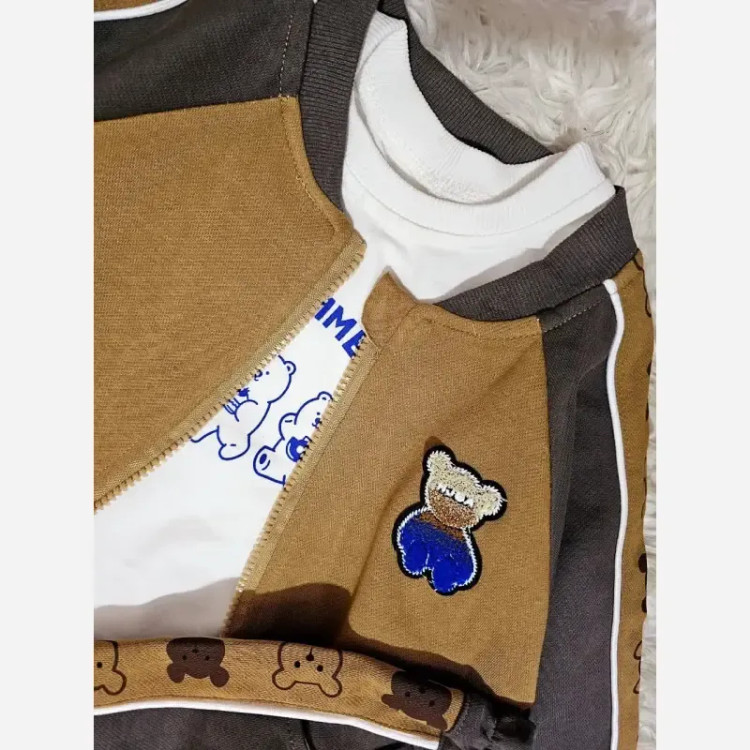 سه تیکه لباس بچه گانه مدل پاندا دورس ضخیم اسپرت دخترانه و پسرانه سایز 1 تا 3 سال و نیم